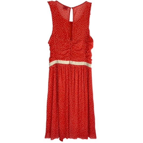 Anthropologie Postmark Orange Polka Dot Dress - Picture 7 of 7